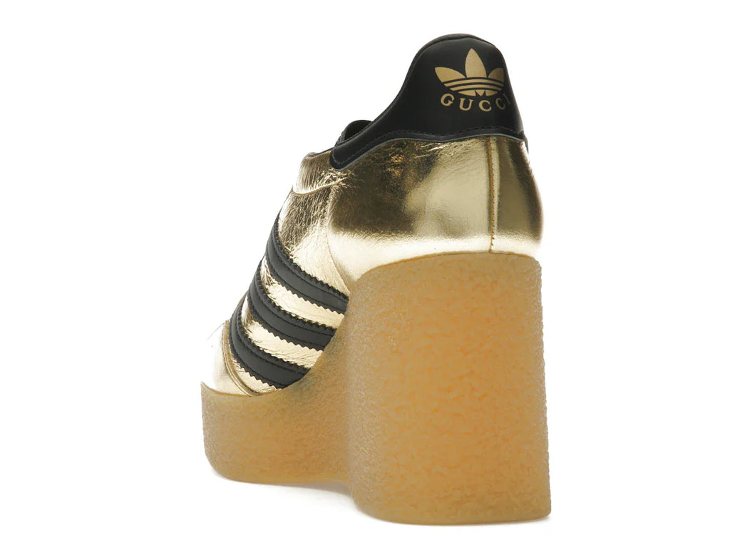 adidas x Gucci Gazelle Wedge Gold Metallic Black (Damen)