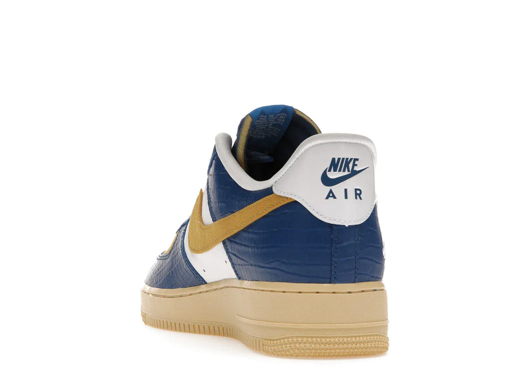 Nike Air Force 1 Low SP Undefeated 5 On It Blau Gelb Croc