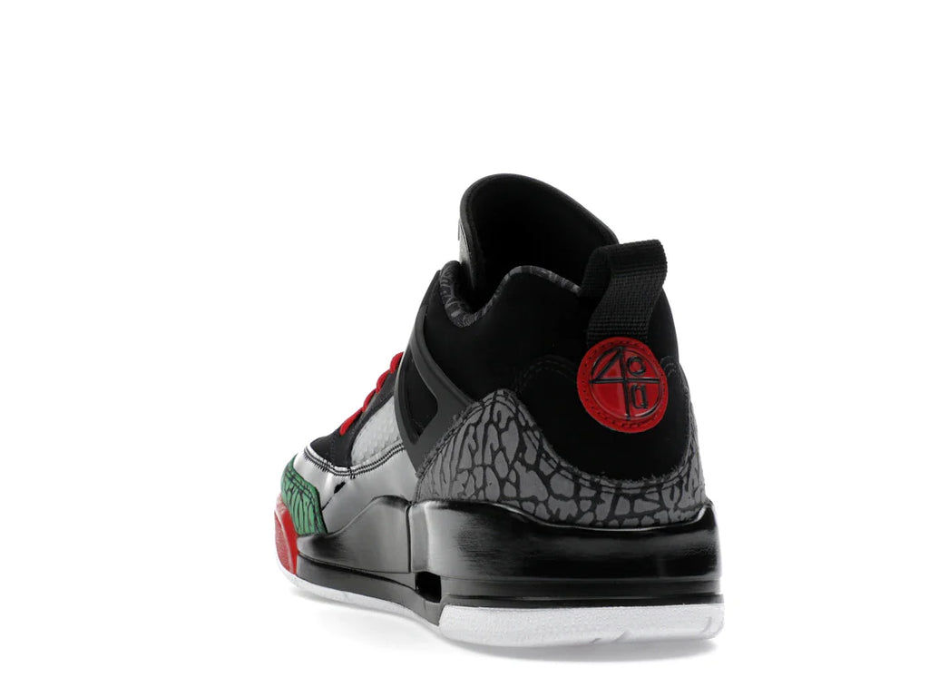 Jordan Spizike Low Schwarz Klassisch Grün Weiß Varsity Rot