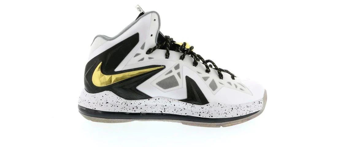 Nike LeBron X Elite+ Weiß Gold