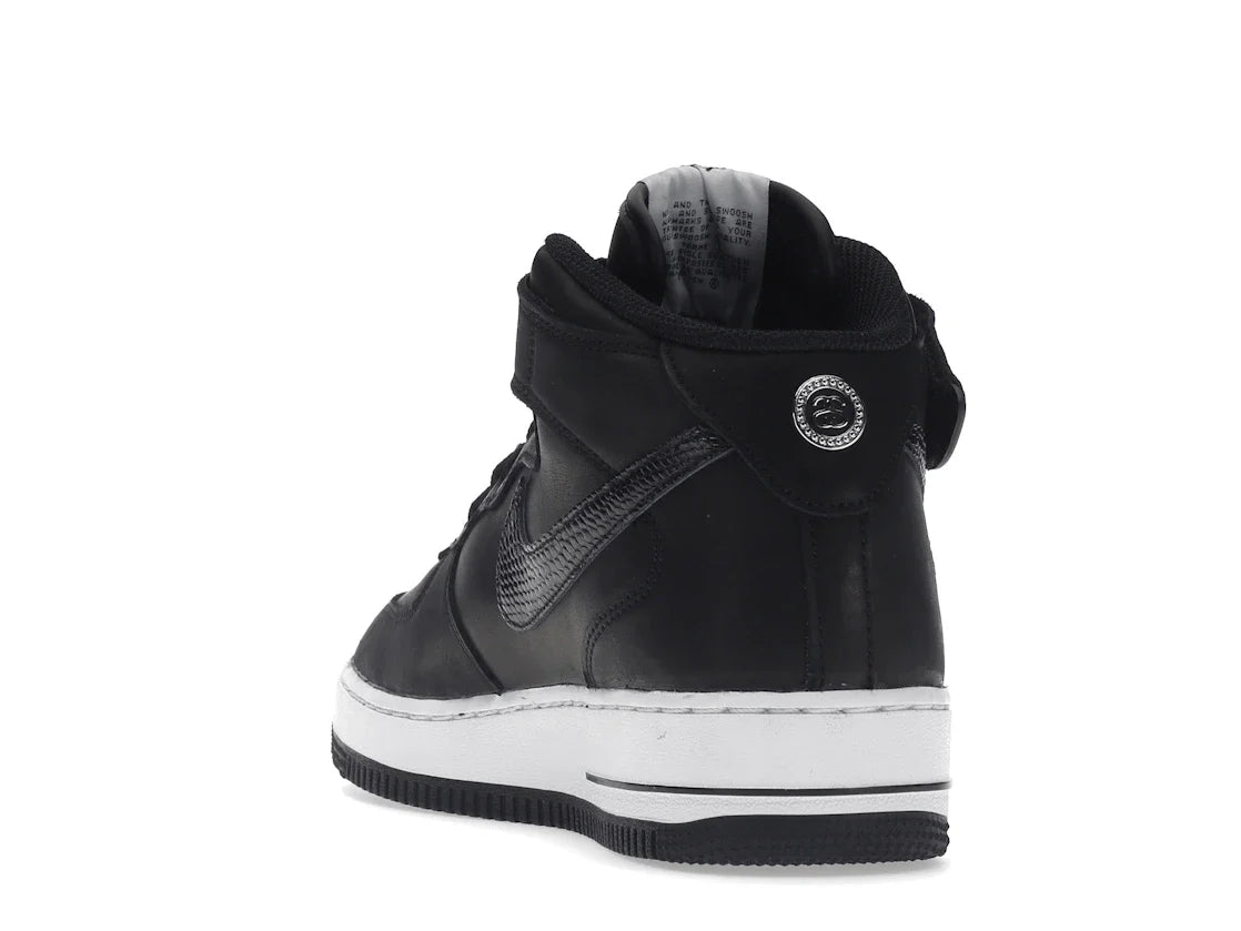 Nike Air Force 1 Mid Stussy Schwarz Weiß