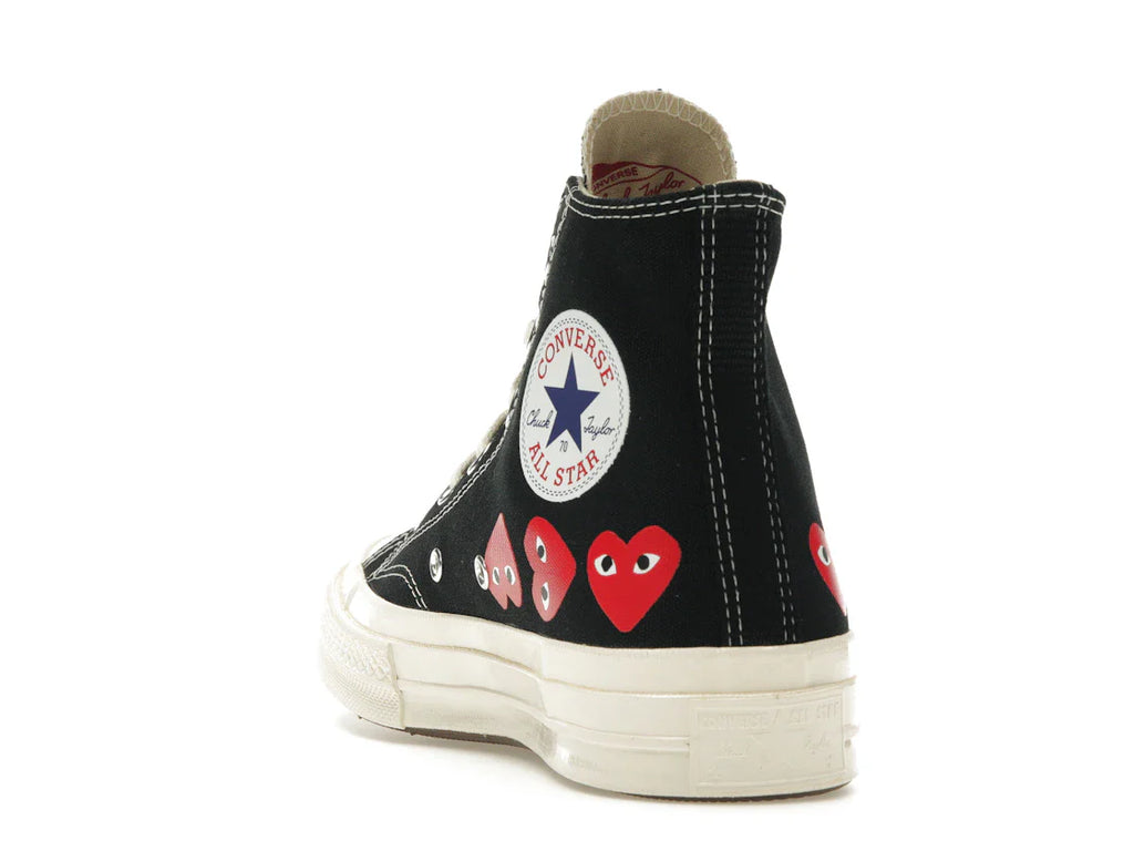 Converse Chuck Taylor All Star 70 Hi Comme des Garçons PLAY Multi-Heart Schwarz