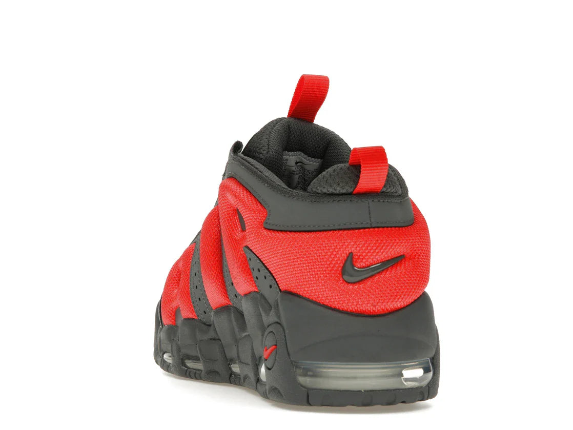 Nike Air More Uptempo Low Dunkelgrau Hellkarmesinrot