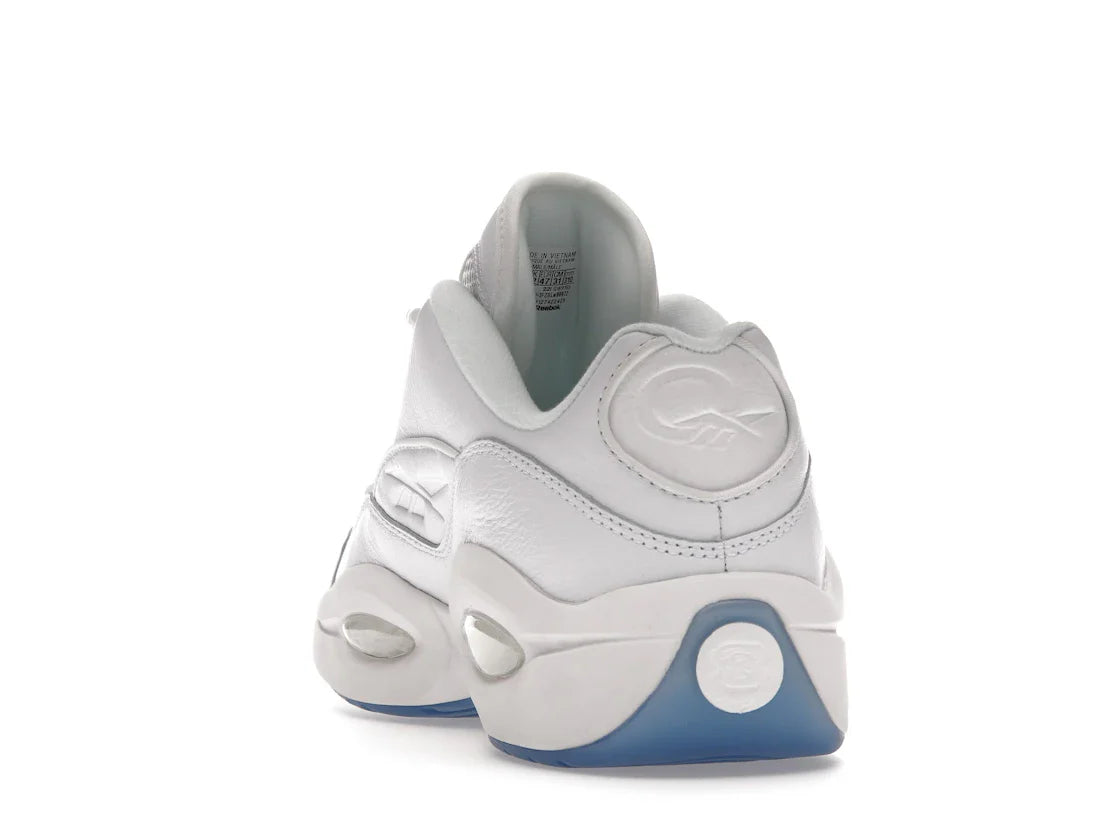 Reebok Question Low Weiß Klare blaue Sohle