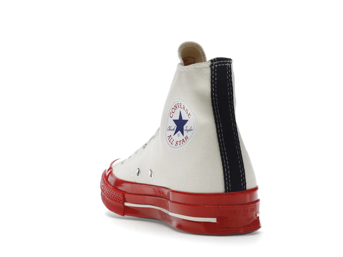 Converse Chuck Taylor All Star 70 Hi Comme des Garcons PLAY Egret Red Zwischensohle