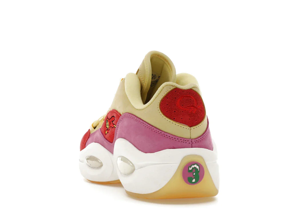 Reebok Question Low BBC Ice Cream Running Dog Gelb Rot