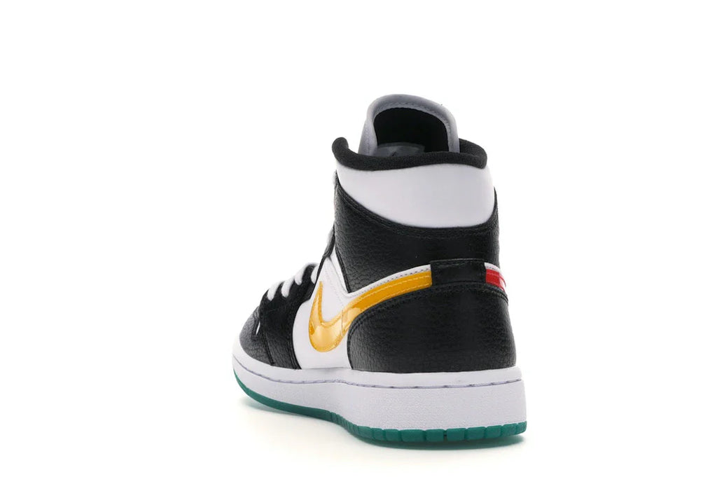 Jordan 1 Mid Alternate Swooshes Rot Gelb (Damen)