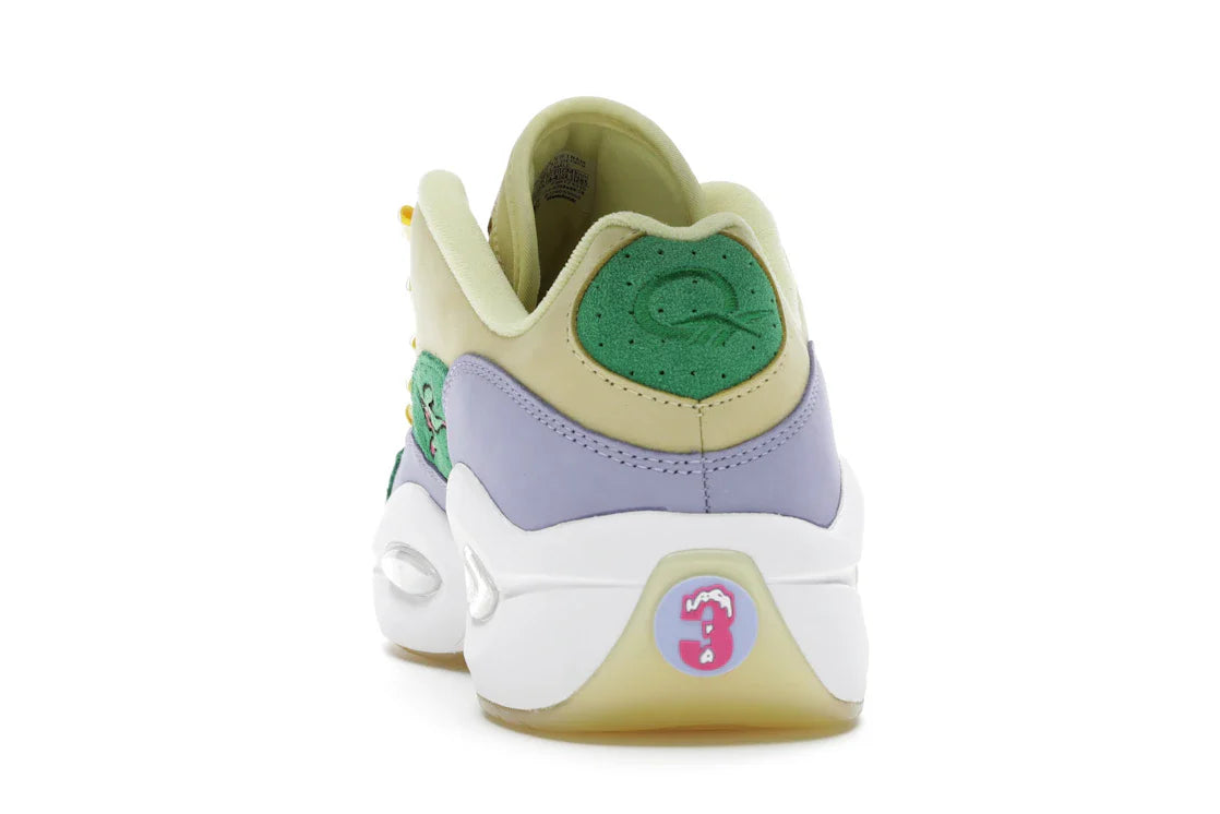 Reebok Question Low BBC Ice Cream Running Dog Gelbgrün