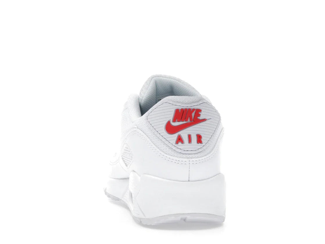 Nike Air Max 90 Weiß Hellkarmesinrot
