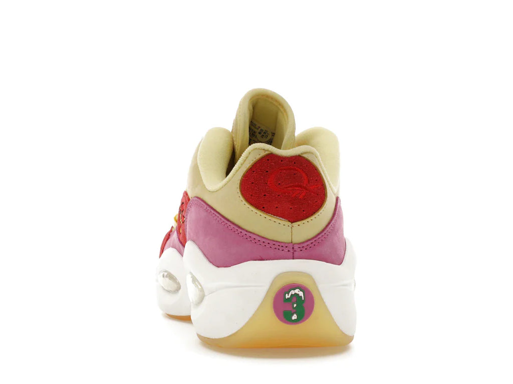 Reebok Question Low BBC Ice Cream Running Dog Gelb Rot