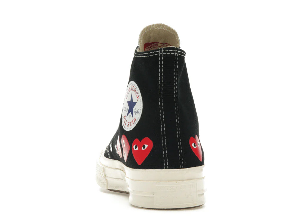 Converse Chuck Taylor All Star 70 Hi Comme des Garçons PLAY Multi-Heart Schwarz