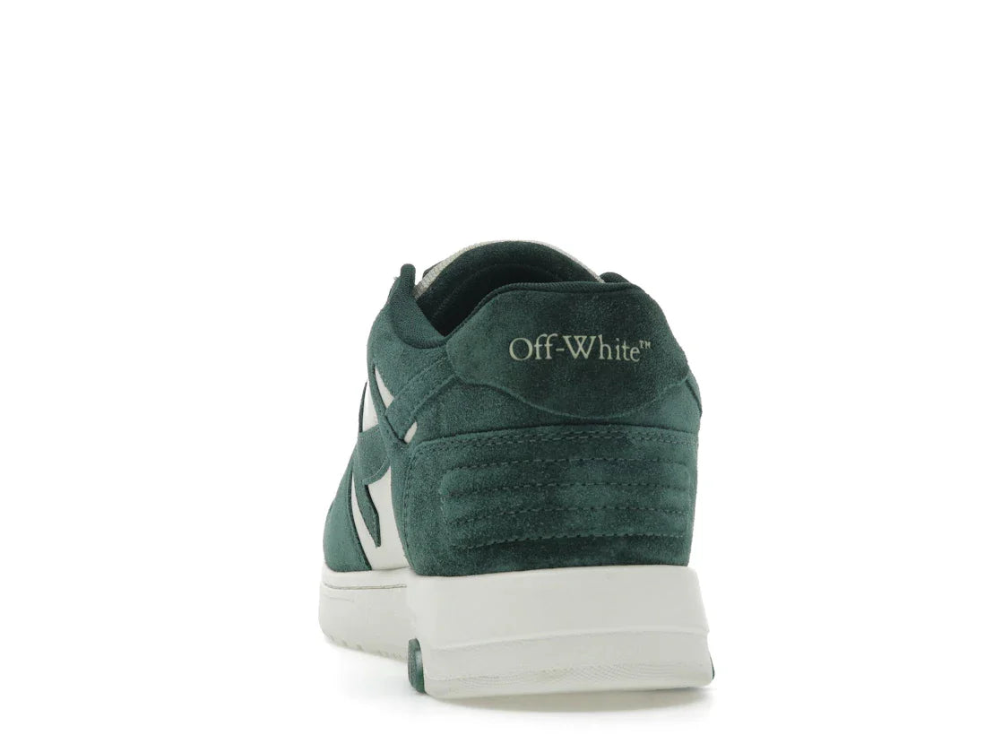 OFF-WHITE Out Of Office "OOO" Low Tops Jet Green Ecru Wildleder