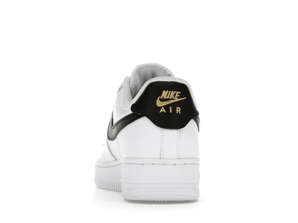 Nike Air Force 1 Low '07 Essential Weiß Schwarz Gold Mini Swoosh (Damen)
