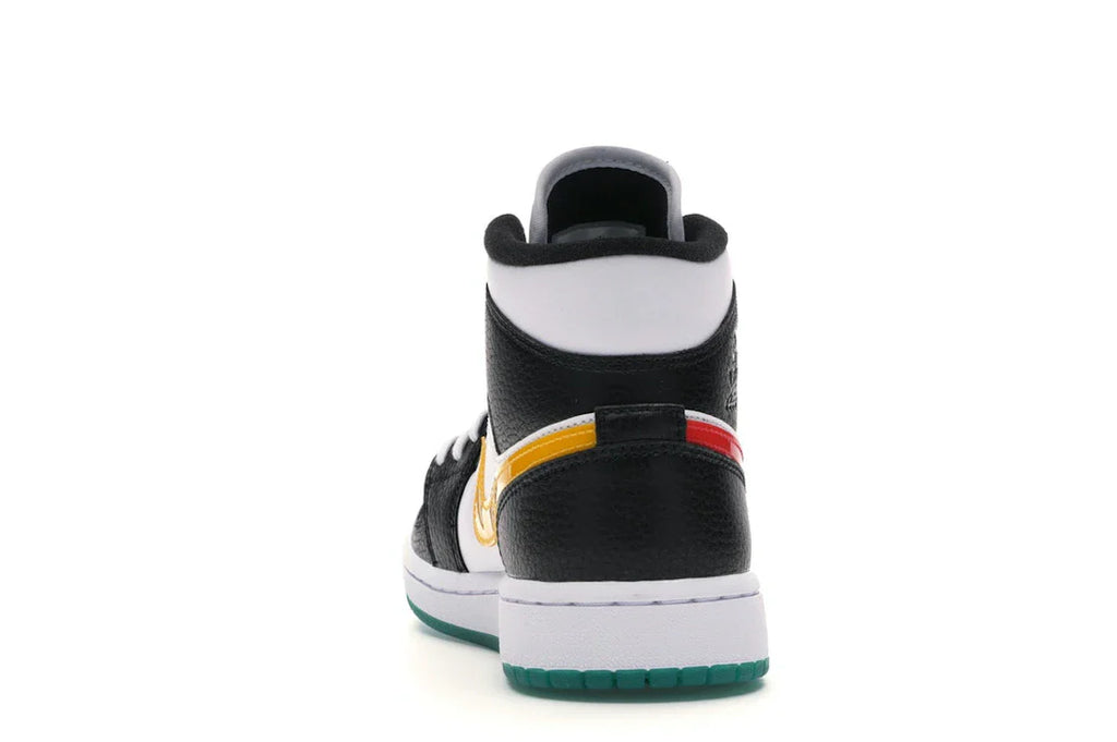 Jordan 1 Mid Alternate Swooshes Rot Gelb (Damen)