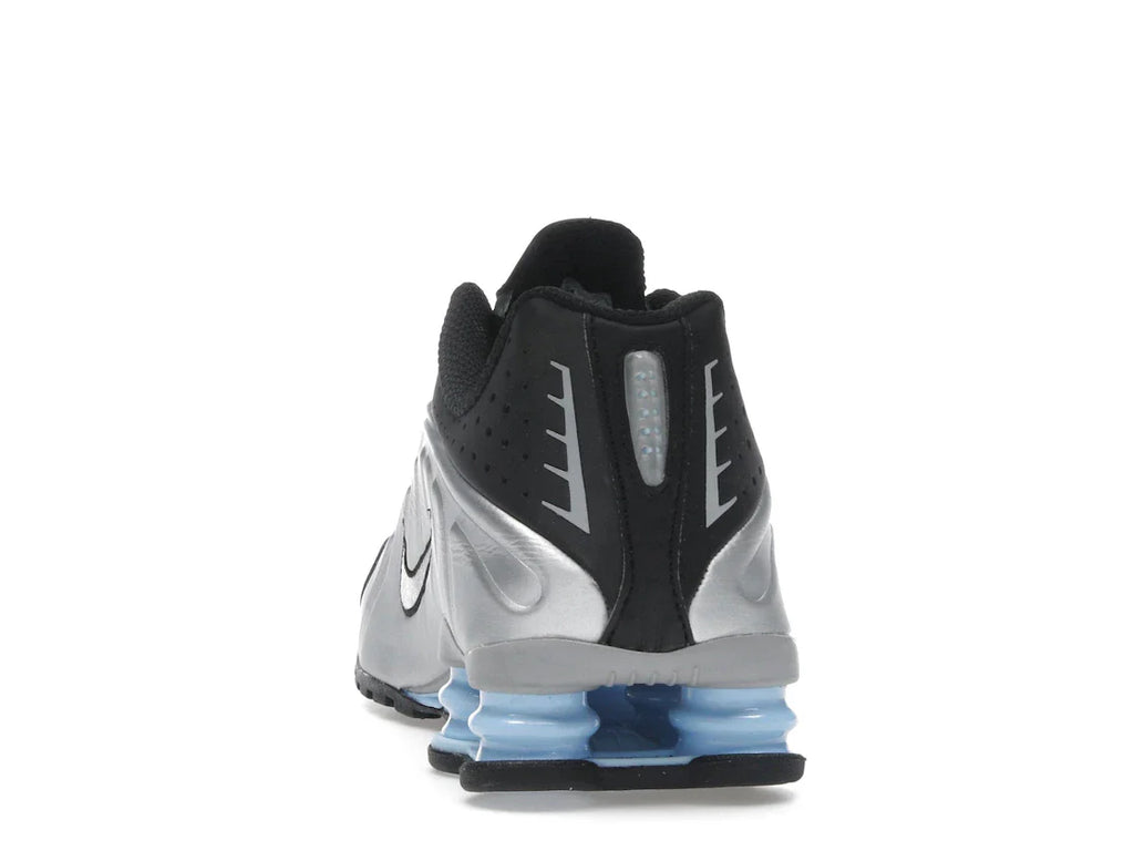Nike Shox R4 Metallic Silver Black Psychic Blue