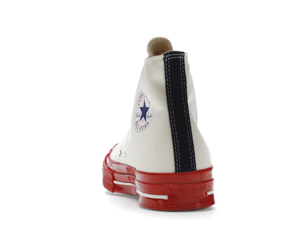 Converse Chuck Taylor All Star 70 Hi Comme des Garcons PLAY Egret Red Zwischensohle