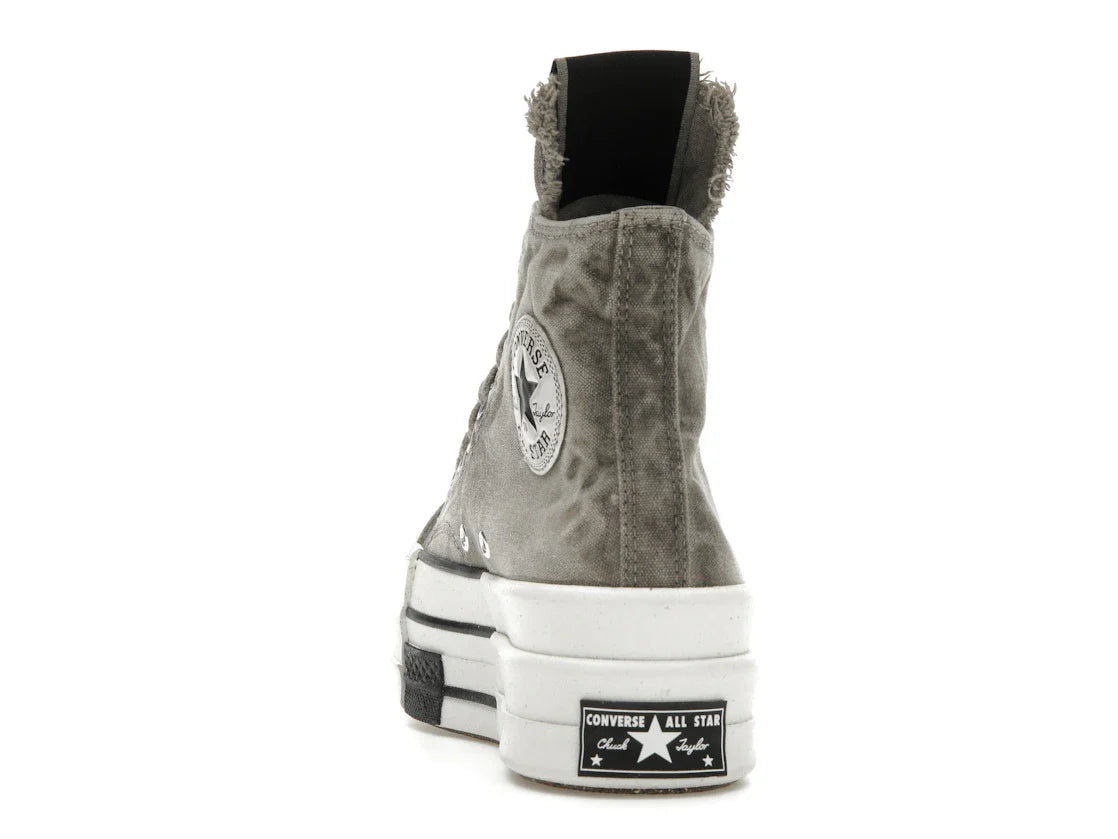Converse DBL DRKSTAR Chuck Taylor All Star 70 Hi Rick Owens DRKSHDW Overdye Concrete