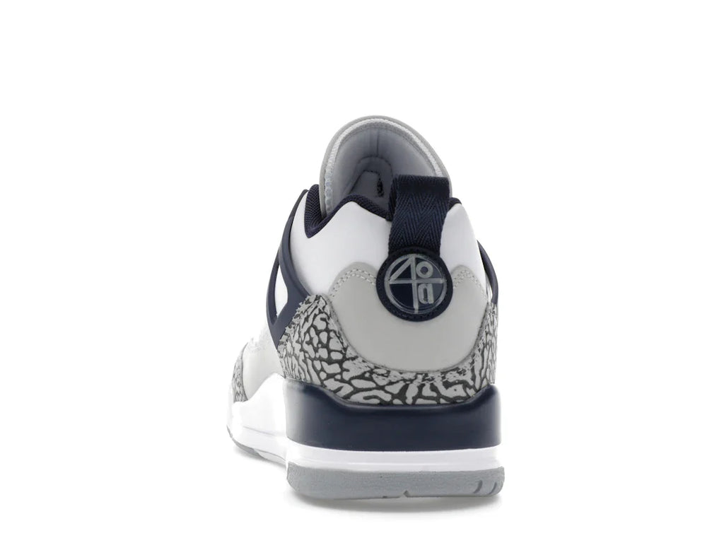 Jordan Spizike Low Weiß Neutralgrau Anthrazit Mitternachtsblau