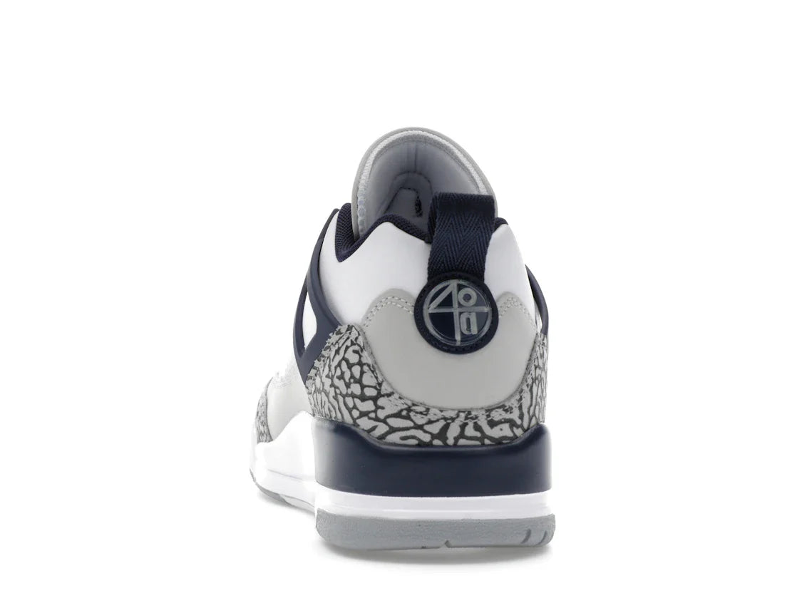 Jordan Spizike Low Weiß Neutralgrau Anthrazit Mitternachtsblau
