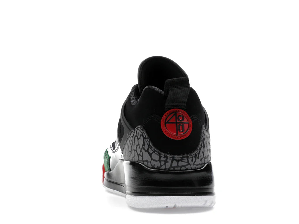 Jordan Spizike Low Schwarz Klassisch Grün Weiß Varsity Rot