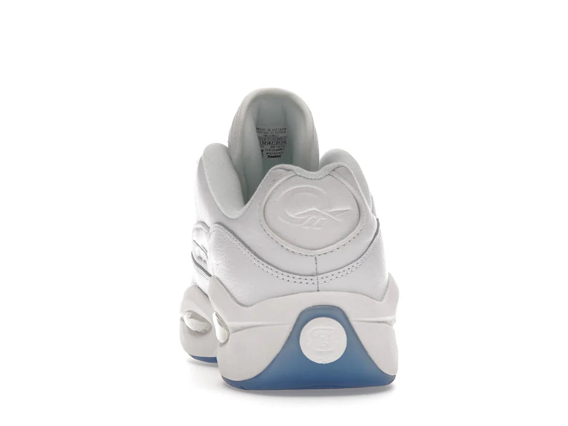 Reebok Question Low Weiß Klare blaue Sohle