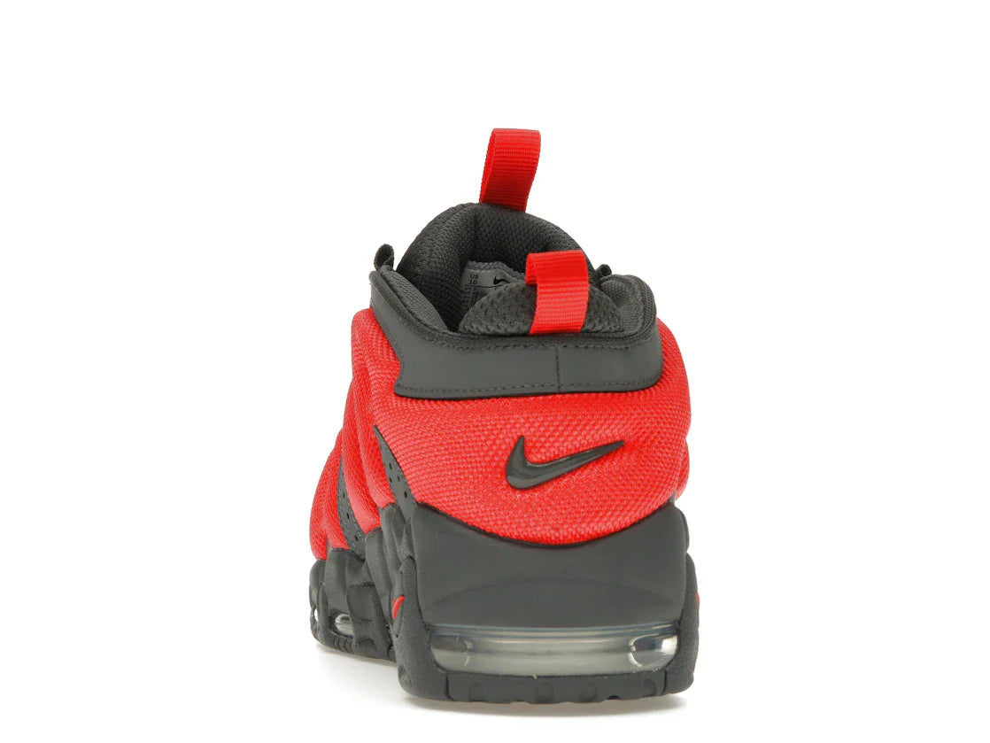 Nike Air More Uptempo Low Dunkelgrau Hellkarmesinrot