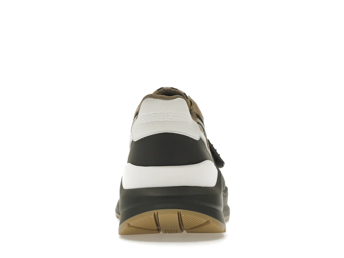 Burberry Ramsey Vintage Check Wildleder-Sneaker Grau Archiv Beige