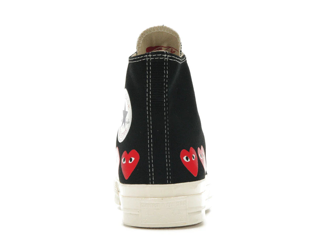 Converse Chuck Taylor All Star 70 Hi Comme des Garçons PLAY Multi-Heart Schwarz