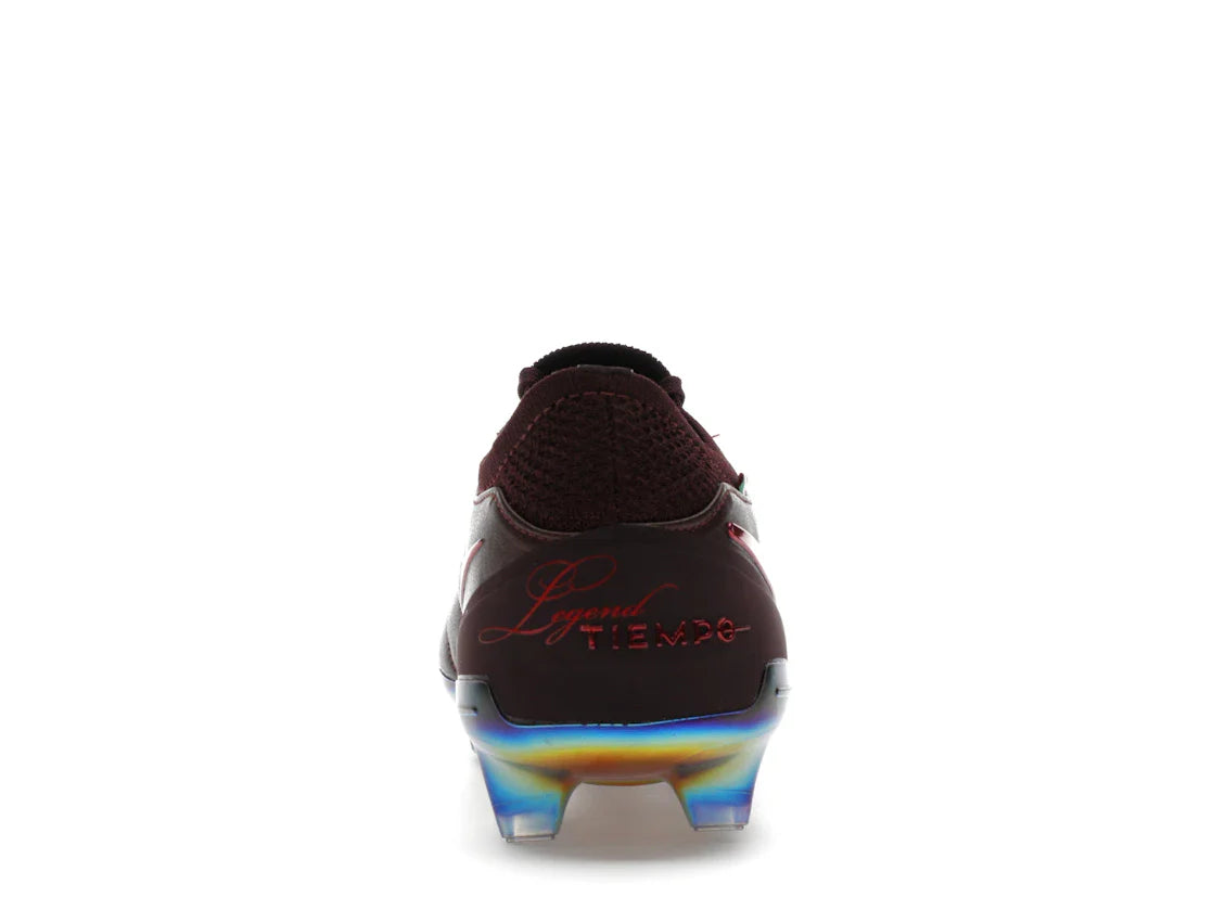 Nike Tiempo Legend 10 Elite Luxe FG Montebelluna Leder Portwein