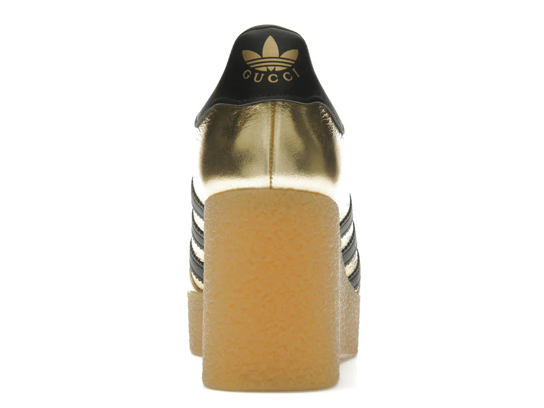 adidas x Gucci Gazelle Wedge Gold Metallic Black (Damen)