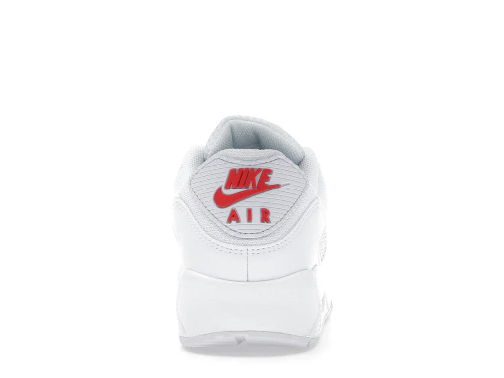 Nike Air Max 90 Weiß Hellkarmesinrot