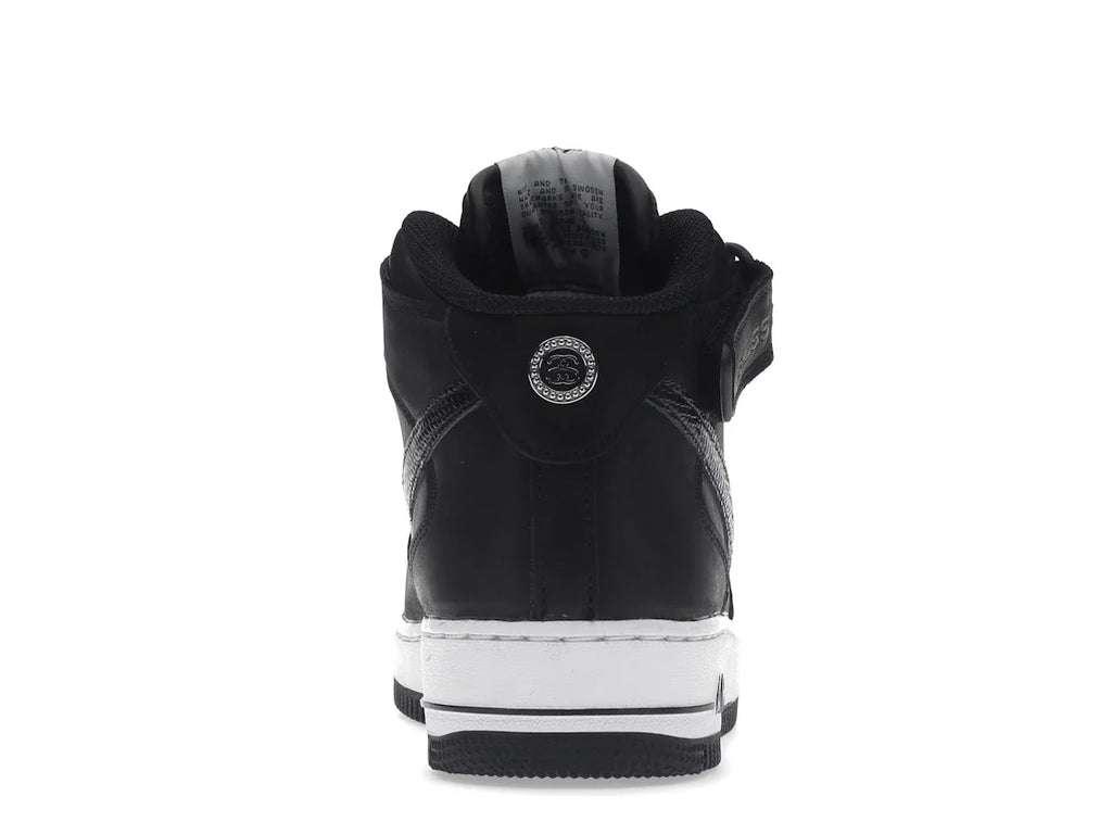 Nike Air Force 1 Mid Stussy Schwarz Weiß