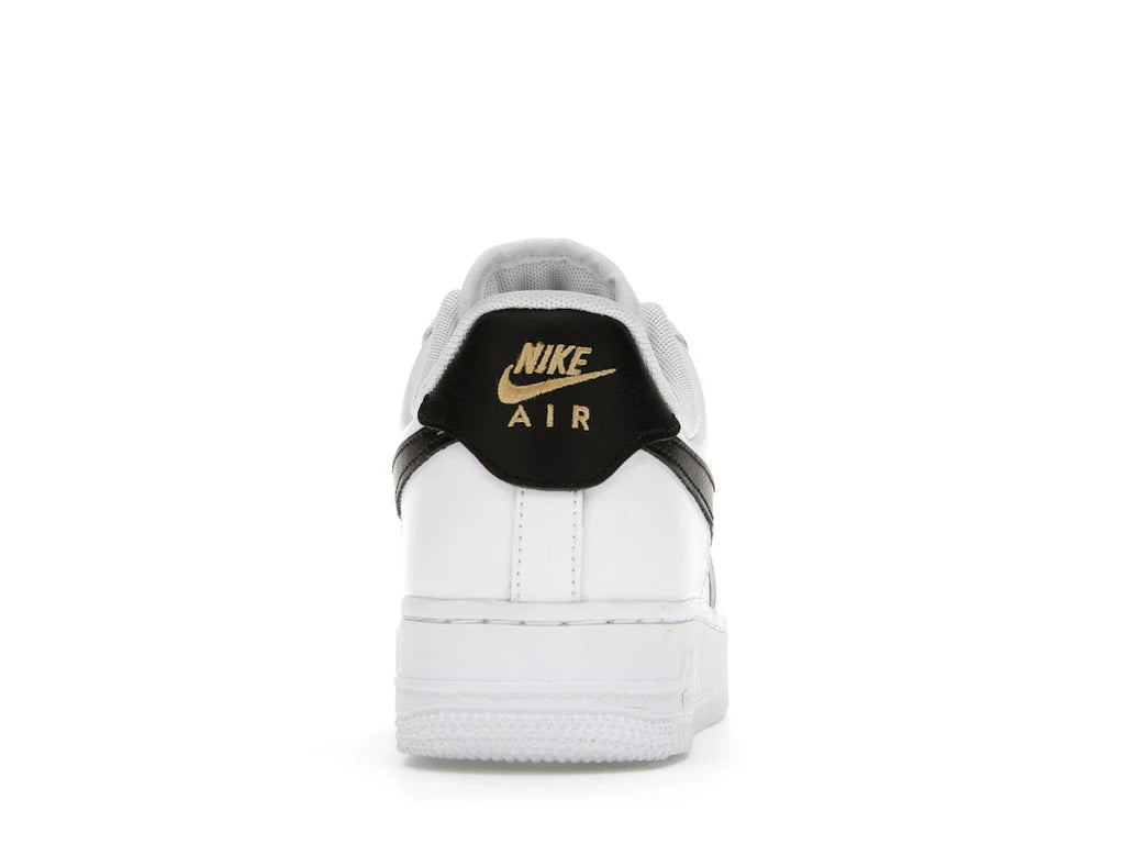 Nike Air Force 1 Low '07 Essential Weiß Schwarz Gold Mini Swoosh (Damen)