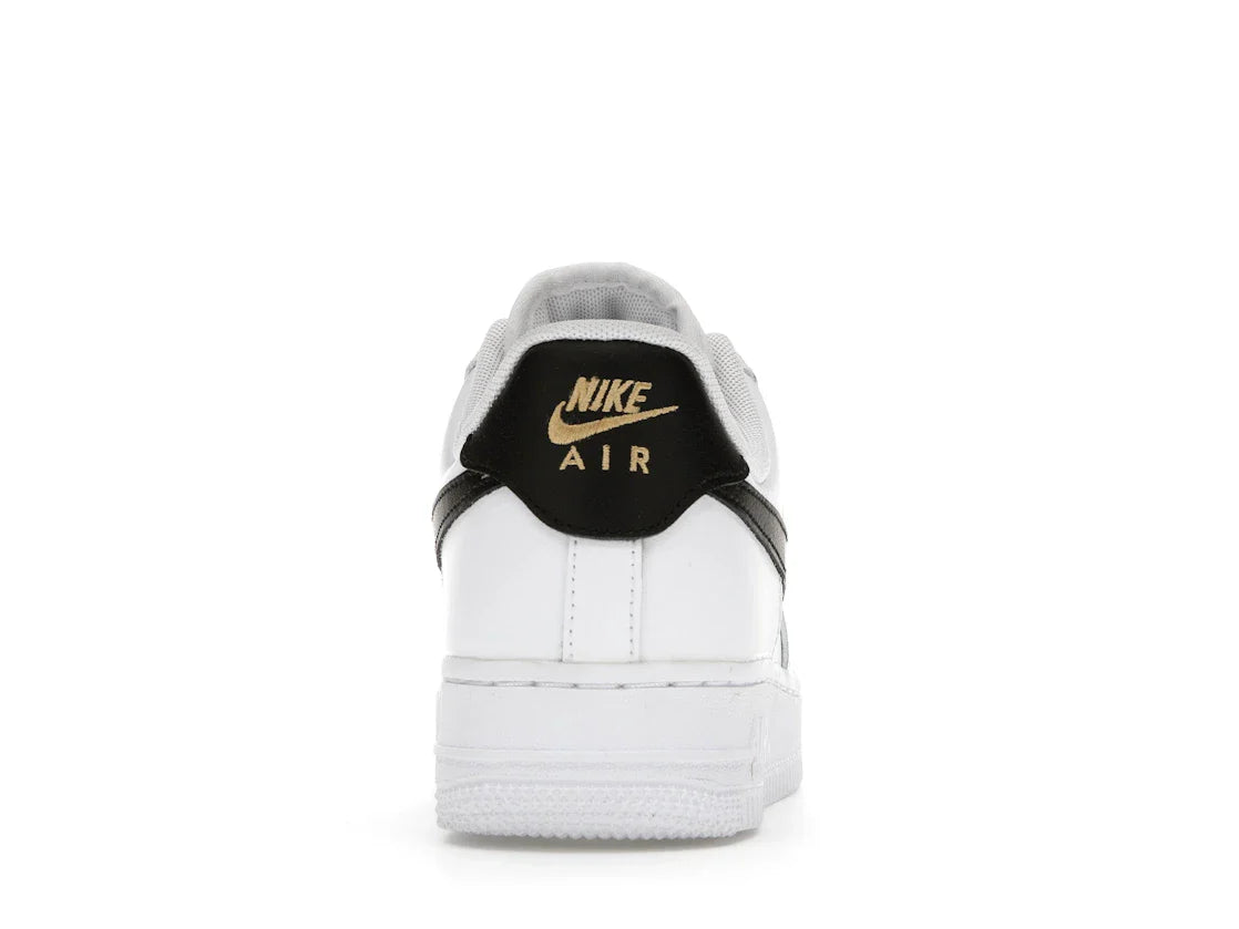 Nike Air Force 1 Low '07 Essential Weiß Schwarz Gold Mini Swoosh (Damen)