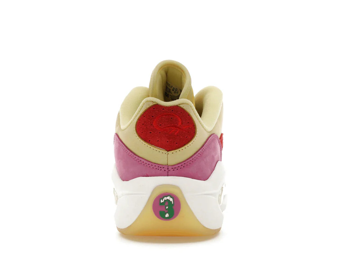 Reebok Question Low BBC Ice Cream Running Dog Gelb Rot