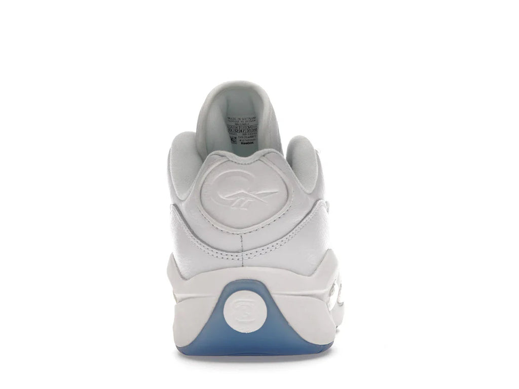 Reebok Question Low Weiß Klare blaue Sohle