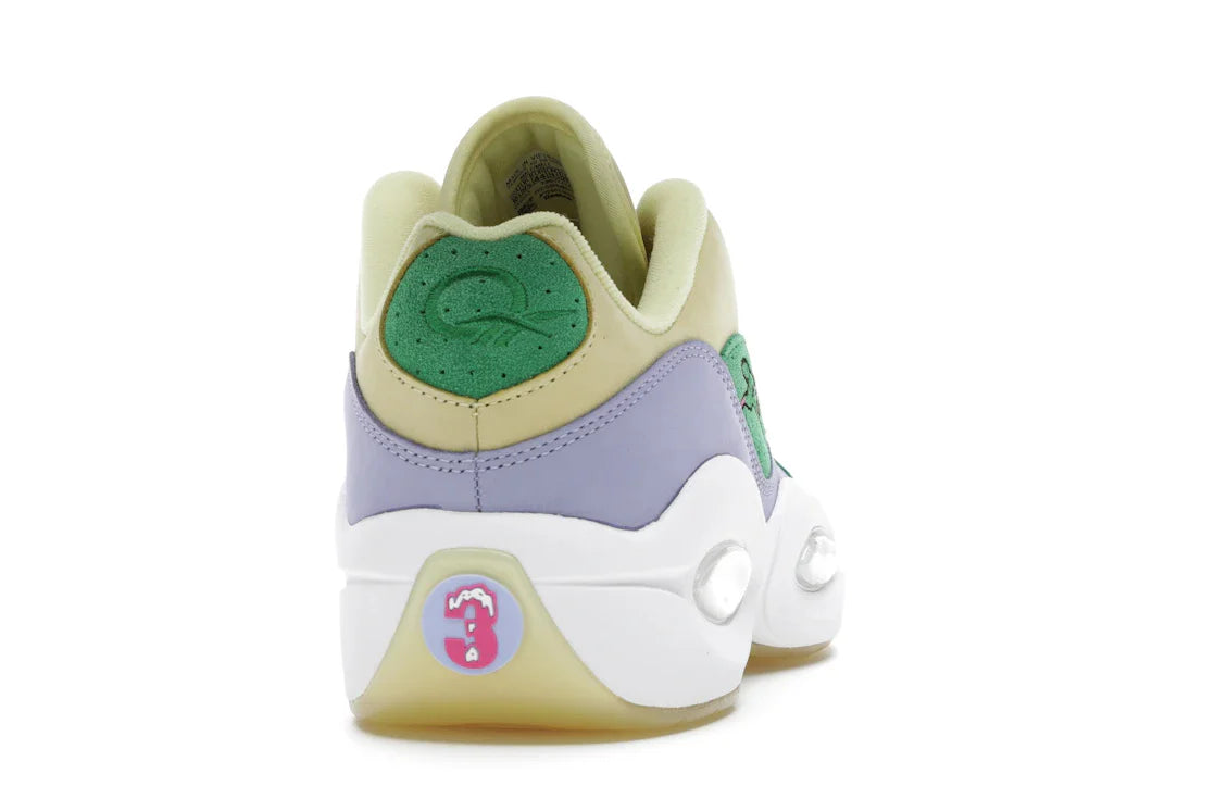 Reebok Question Low BBC Ice Cream Running Dog Gelbgrün