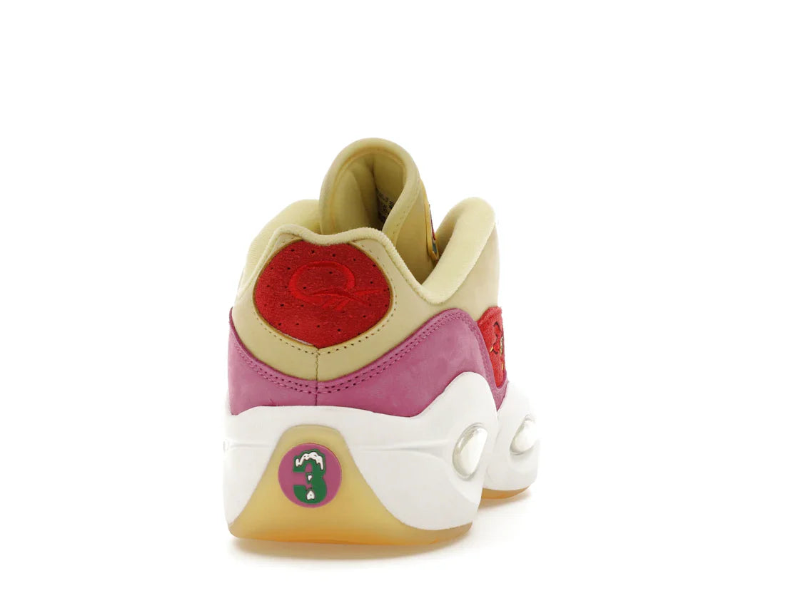 Reebok Question Low BBC Ice Cream Running Dog Gelb Rot