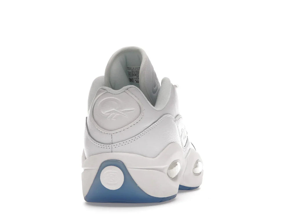 Reebok Question Low Weiß Klare blaue Sohle
