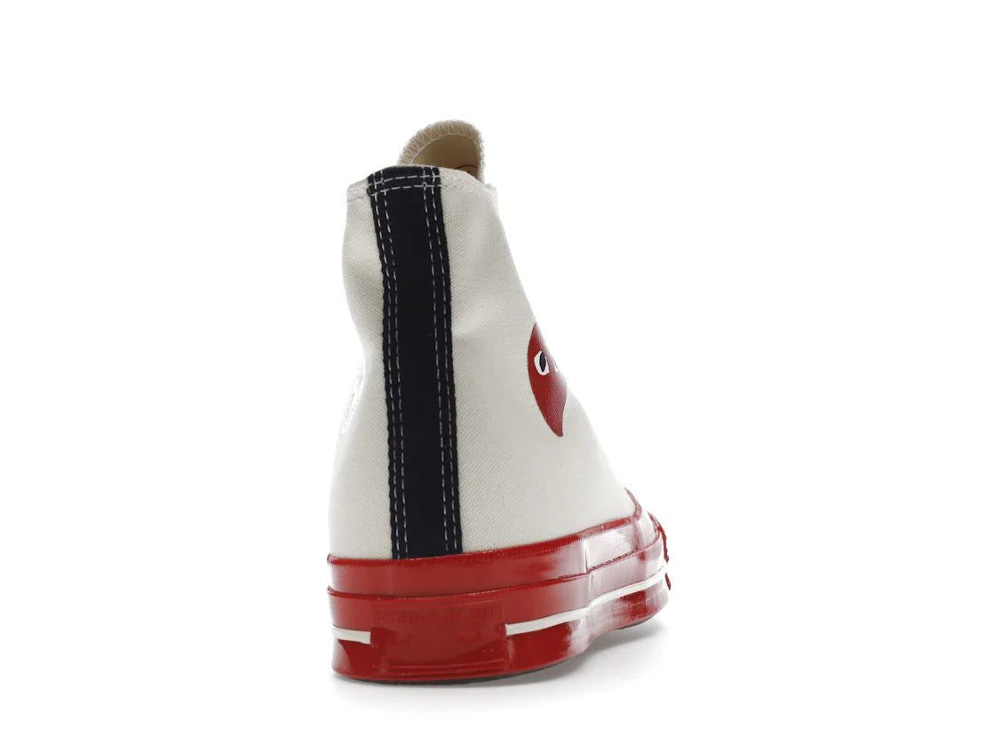Converse Chuck Taylor All Star 70 Hi Comme des Garcons PLAY Egret Red Zwischensohle