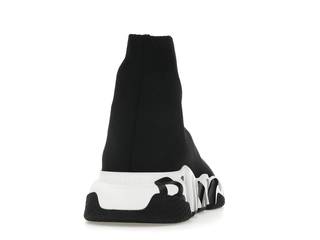 Balenciaga Speed Graffiti Sneaker Weiß Schwarzes Logo (Damen)