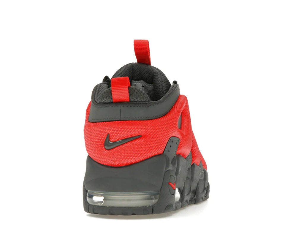Nike Air More Uptempo Low Dunkelgrau Hellkarmesinrot