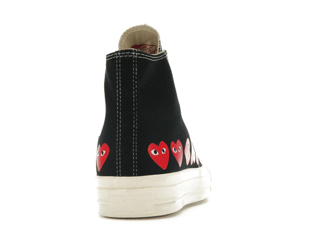 Converse Chuck Taylor All Star 70 Hi Comme des Garçons PLAY Multi-Heart Schwarz
