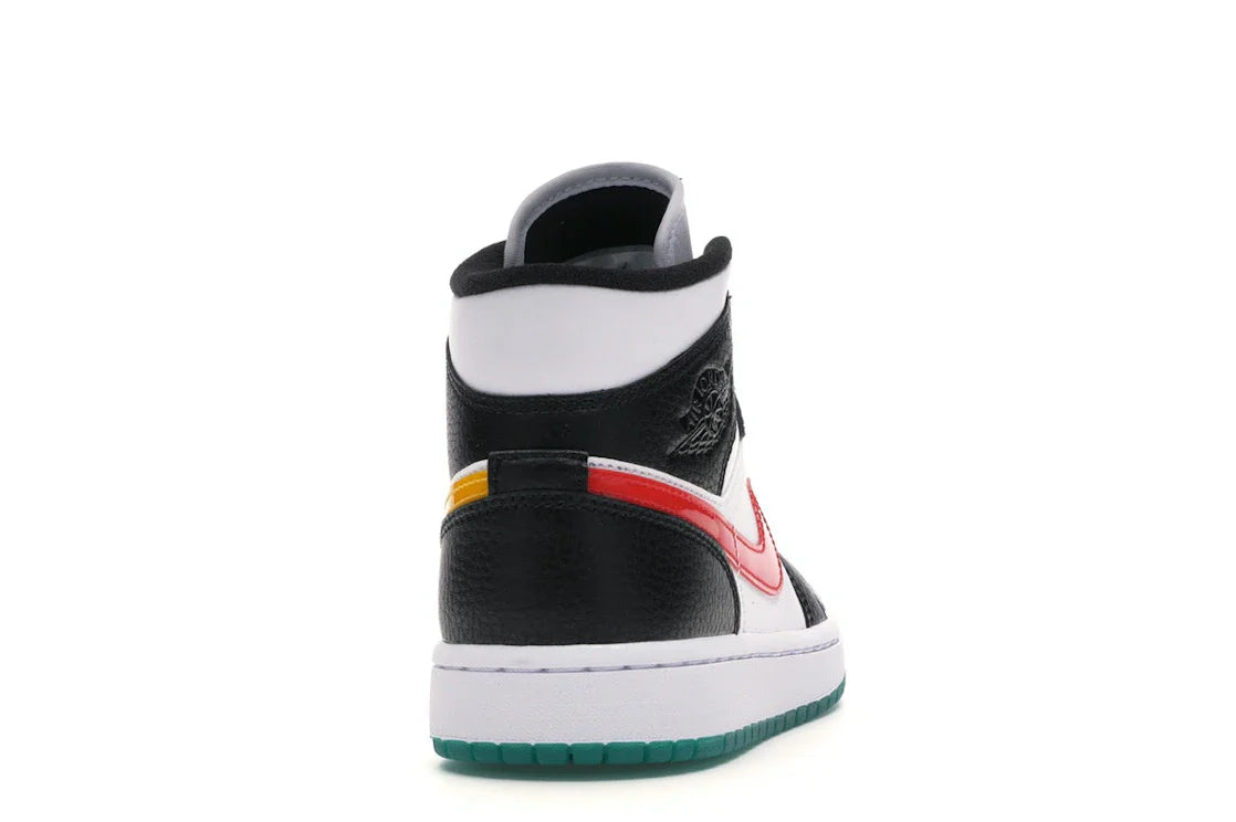 Jordan 1 Mid Alternate Swooshes Rot Gelb (Damen)