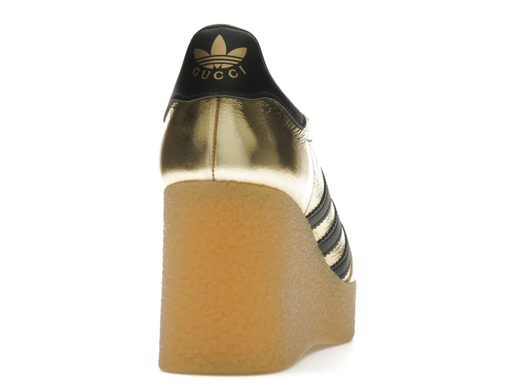 adidas x Gucci Gazelle Wedge Gold Metallic Black (Damen)