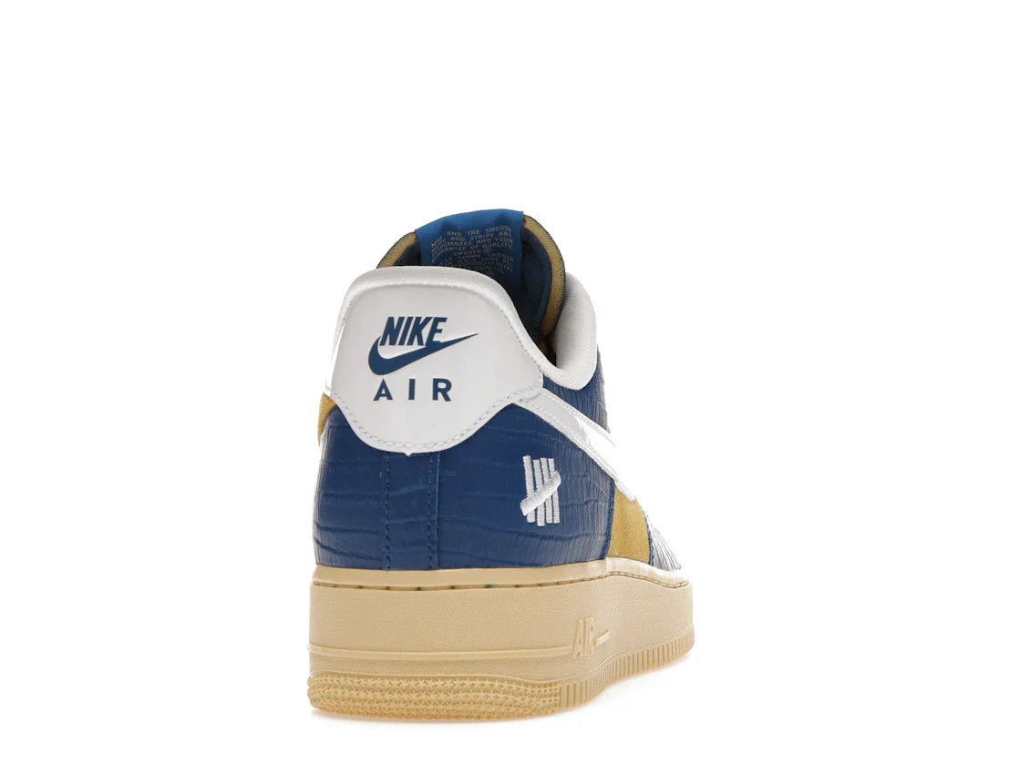 Nike Air Force 1 Low SP Undefeated 5 On It Blau Gelb Croc