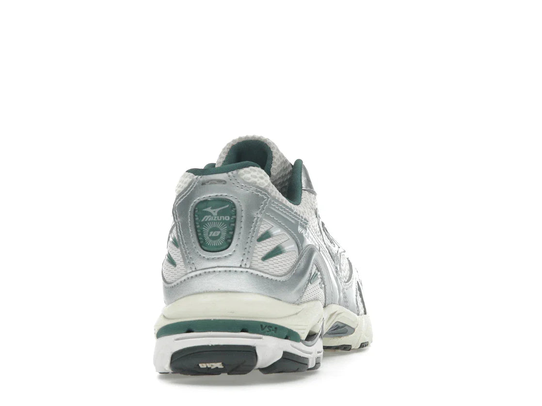 Mizuno Wave Rider 10 Weiß Schiefer Bistro Grün