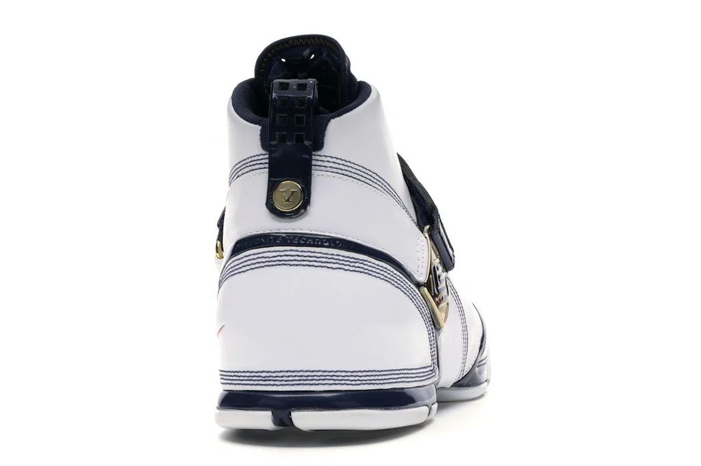 Nike LeBron 5 Weiß Navy Metallic Gold
