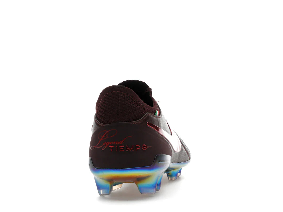 Nike Tiempo Legend 10 Elite Luxe FG Montebelluna Leder Portwein