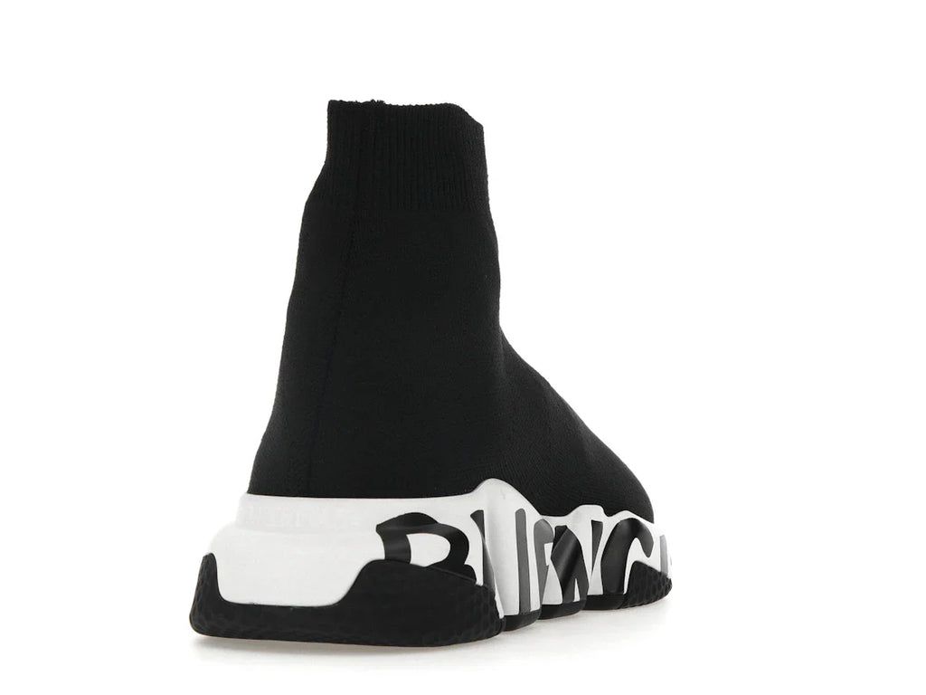 Balenciaga Speed Graffiti Sneaker Weiß Schwarzes Logo (Damen)